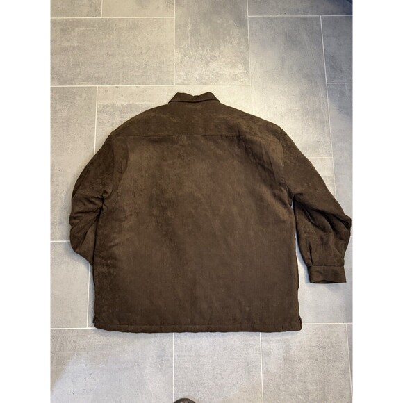 Architect Brown Microfiber Shirt Jacket Quilted Insulated Men's XL - EUC - Picture 8 of 9
